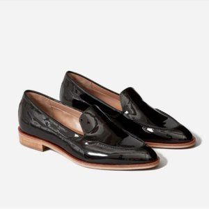 Everlane Modern Dark Brown Patent Loafer, Size 8